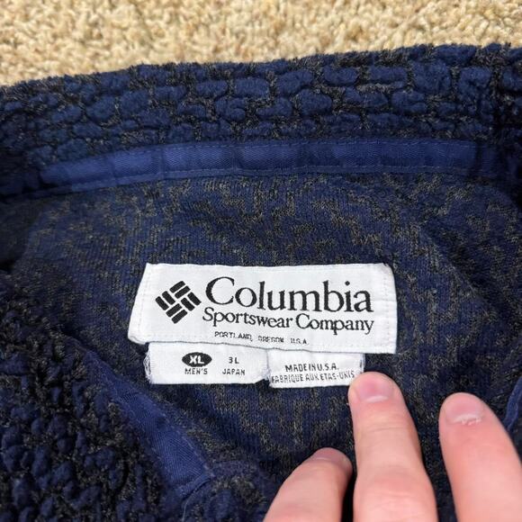 Vintage 90s USA Columbia Sportswear Heavyweight Outerwear Fleece Zip Up Size.XL - Picture 2 of 8